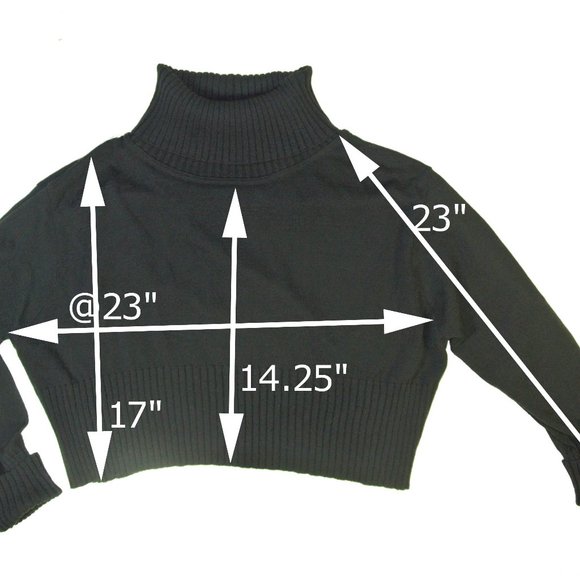 Sarah Pacini Fine Knit Cropped Cowl Neck Sweater - Picture 6 of 6